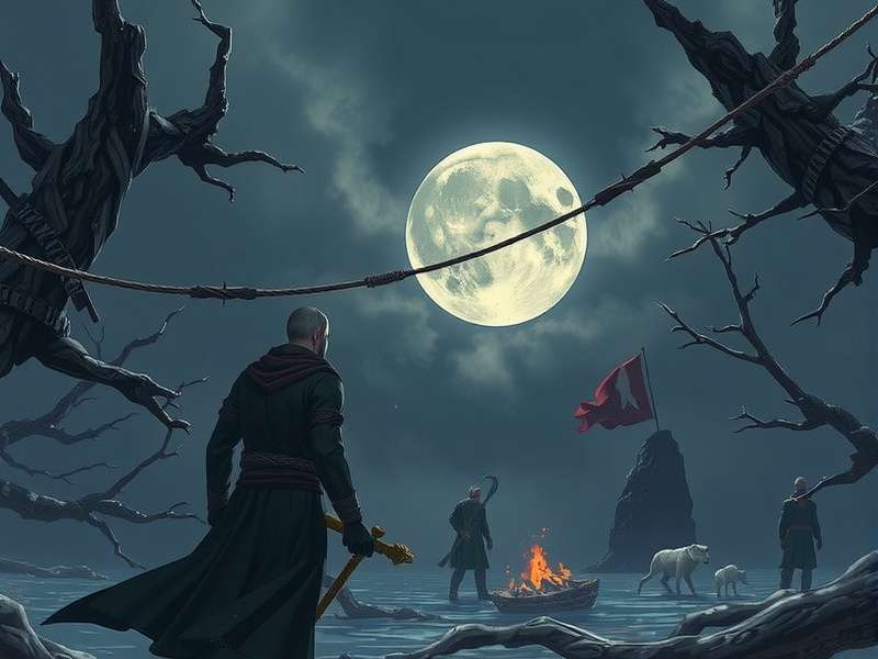 Digital art representing the concept of Unrest with glowing circuits and abstract shapes