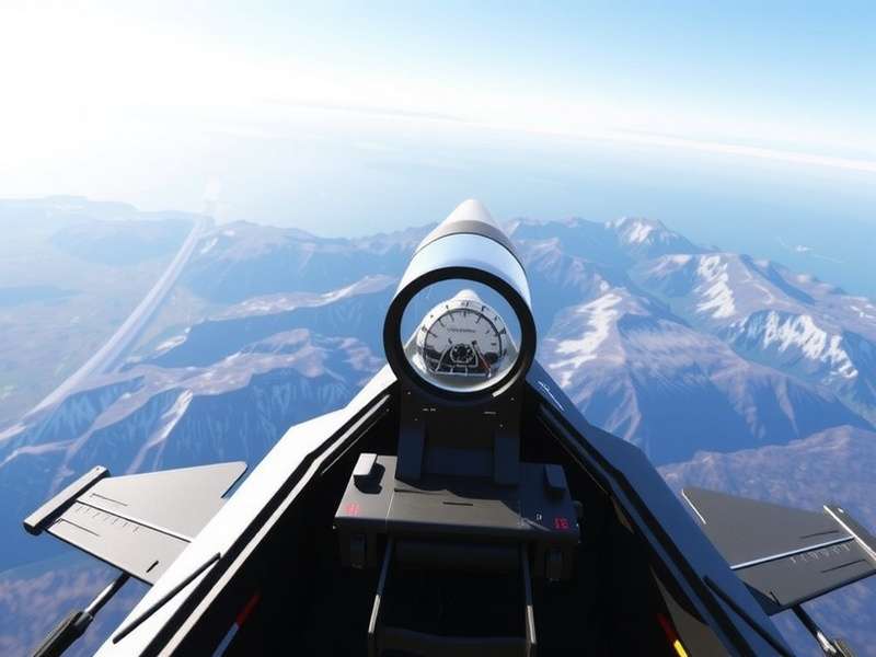 Detailed view of the F-15 Unrestricted Climb Cockpit in Unrest game, showing HUD and throttle controls.