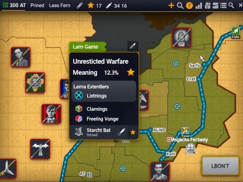 Abstract digital network representing Unrestricted Warfare connections