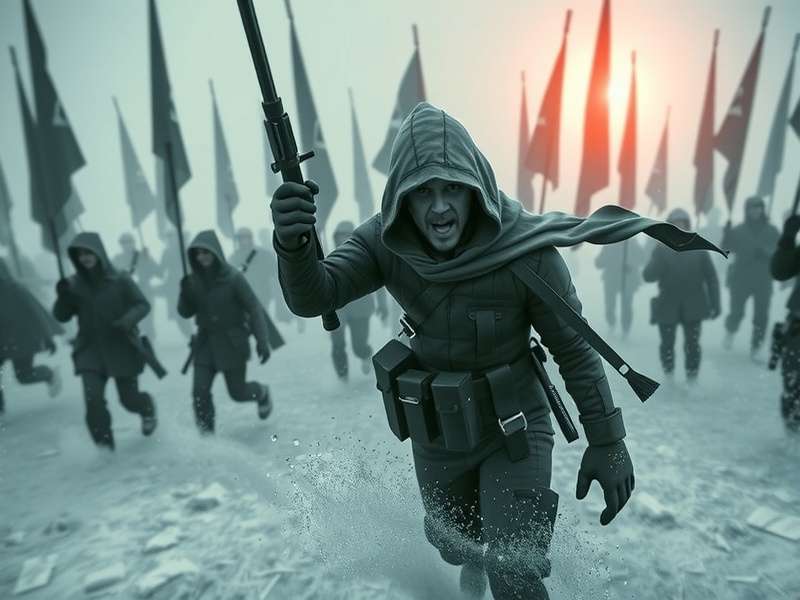 Gen Z protesters gathering in a European capital, holding phones and signs