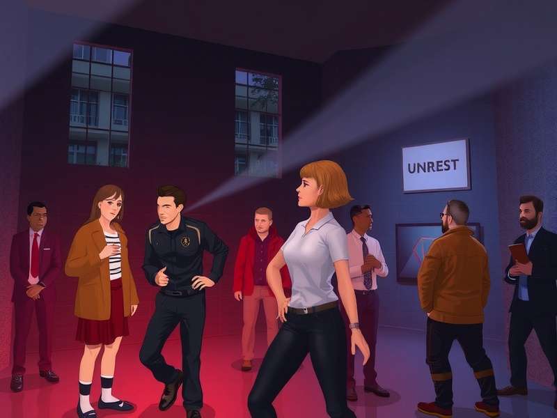 A diverse group of people in India engaged in a peaceful protest, holding signs and banners