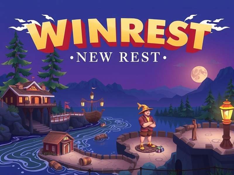 Winrest Newrest Himalayan Front concept art showing a vast snowy mountain range with ancient ruins and a glowing torch.